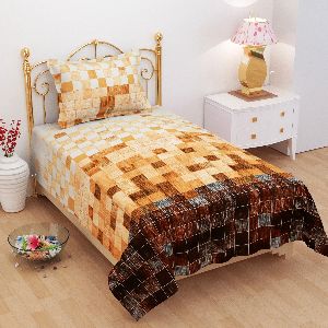 Bedsheet Flat Single Bed Glace Cotton.