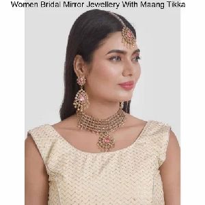 Bridal Wear Jewellery With Maang Tikka
