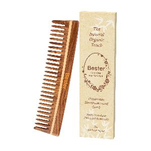 Bester Handmade Sheesham Wood Comb To Smoothen Hair (14 FC)
