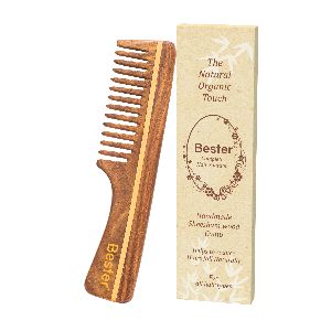 Bester Handmade Sheesham Wood Comb To Smoothen Hair (15 FC)