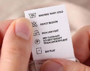 Taffeta Wash Care Labels
