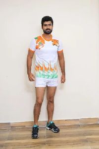 Round Neck Nylon Mens Printed Kabaddi Dress, Size: S-XXL