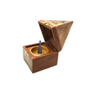 Wooden Pyramid Shaped Dhoop Incense Holder
