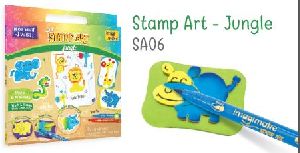 Stamp Art  Jungle Colouring Book Set