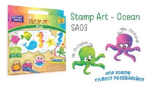 Stamp Art  Ocean Colouring Book Set