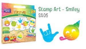 Stamp Art  Smiley Colouring Book Set