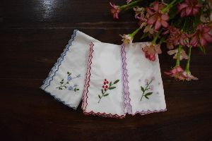 hand embroidered handkerchief