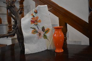 cross stitch embroidered hand towels