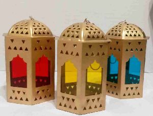 Multicolour Morrocon lantern set of 3