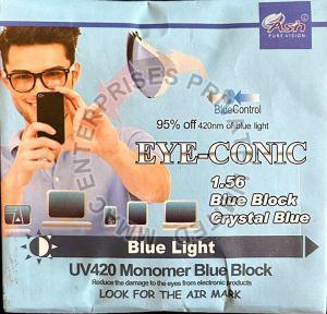 blue block crystal coating lens