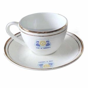 White Ceramic Cup Saucer Set