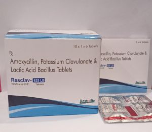 Amoxycillin Potassium Clavulanate & Lactic Acid Bacillus 625LB Tablet