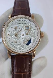 A. Lange &amp;amp; Shone Grand Lange 1 Rose Gold White Swiss Automatic Watch