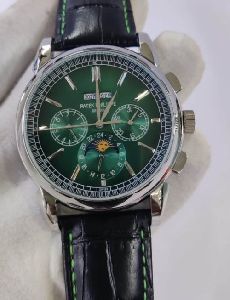 Patek Philippe Grand Complications Perpetual Calendar Silver Green Dial Swiss Automatic Watch