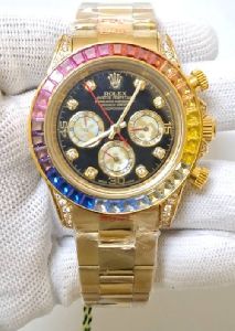 Rolex Daytona Rainbow Gold Swiss Automatic Watch