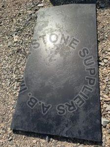 Half Honed Tumbled Brushed Black Kadappa Stone Slab