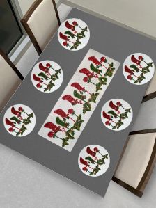 Designer Christmas Special Table Runner with Mat