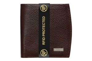 SCHARF Andrew Brown Leather RFID Pocket Men's Wallet