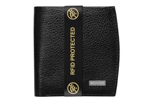 SCHARF Black Leather Men's RFID Wallet (MWA96B)