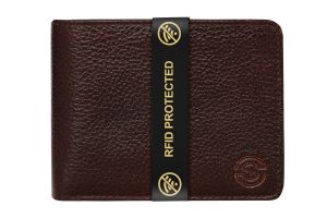 SCHARF Georgia Men\'s Leather RFID Pocket Wallet (Brown), Free Size
