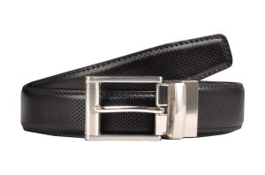 SCHARF Reversible PU Leather Belt for Men Size 28-42 BLACK Color