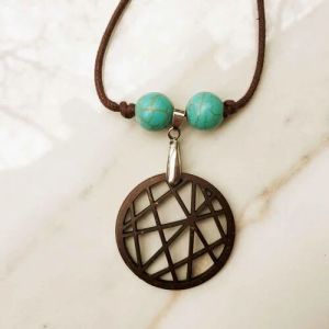 Coconut Geo Sphere Necklace