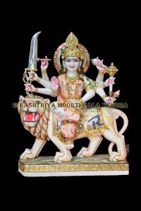 48 Inch Marble Durga Mata Statue