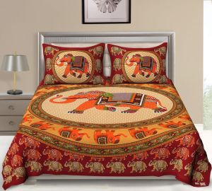 Hotel Cotton Jaipuri Bed Sheets