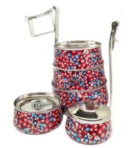 Hand Painted Steel Tiffin Box