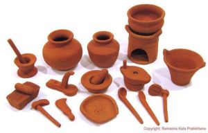 decorative clay pots