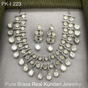 TT Plated Pure Brass Real Kundan Necklace Set