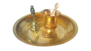 Copper Pooja Thali Set
