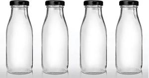 Air Tight Italian Glass milk Bottle