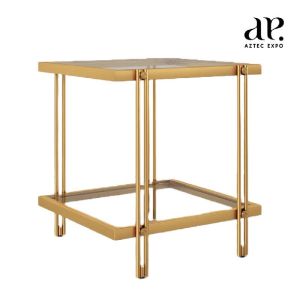 Luxury Brushed Brass Side Table