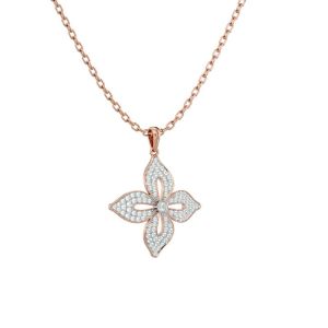 four leaf diamond pendant