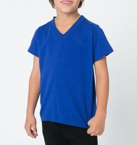 Kids V Neck Plain T Shirts