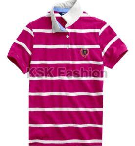 Boys Rugby Striped Polo T Shirt