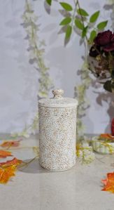 750gm Brown Print Ceramic Jar