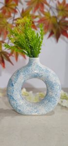 8 Inch Sky Blue Ring Flower Pot