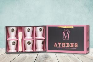 Athens 6 Piece Ceramic Ice Cream Cup Set