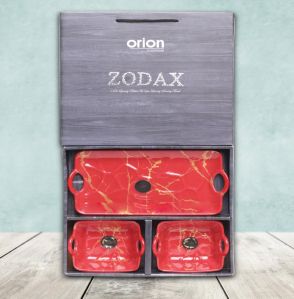 Zodax 2+1 Luxury Platter & Bowl Set
