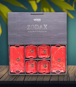 Zodax 2+4 Red Luxury Platter & Bowl Set