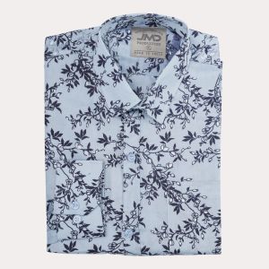 Mens Cotton Blue Floral Shirt