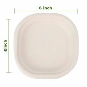6 Inch Disposable Square Paper Plate