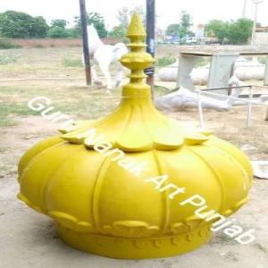 Golden Fiberglass Gurdwara Dome
