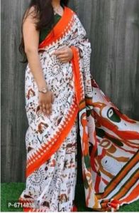 Beautiful Cotton Mulmul Printed Saree
