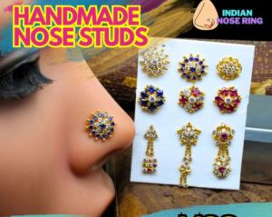Gold plated Nose Rings studs.