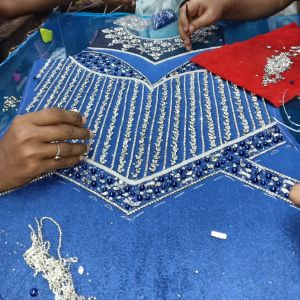 Hand embroidery stone work