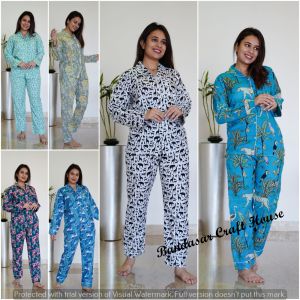 Printed Cotton Pajama Set