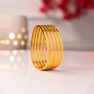 Gold Twisted Bangles Shape Bracelets